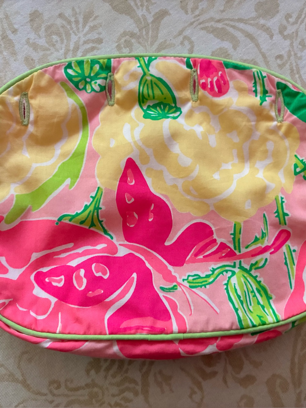 NEW Lilly Pulitzer Bermuda Bag Cover Tropical  Pattern 4 Button Preppy Vintage